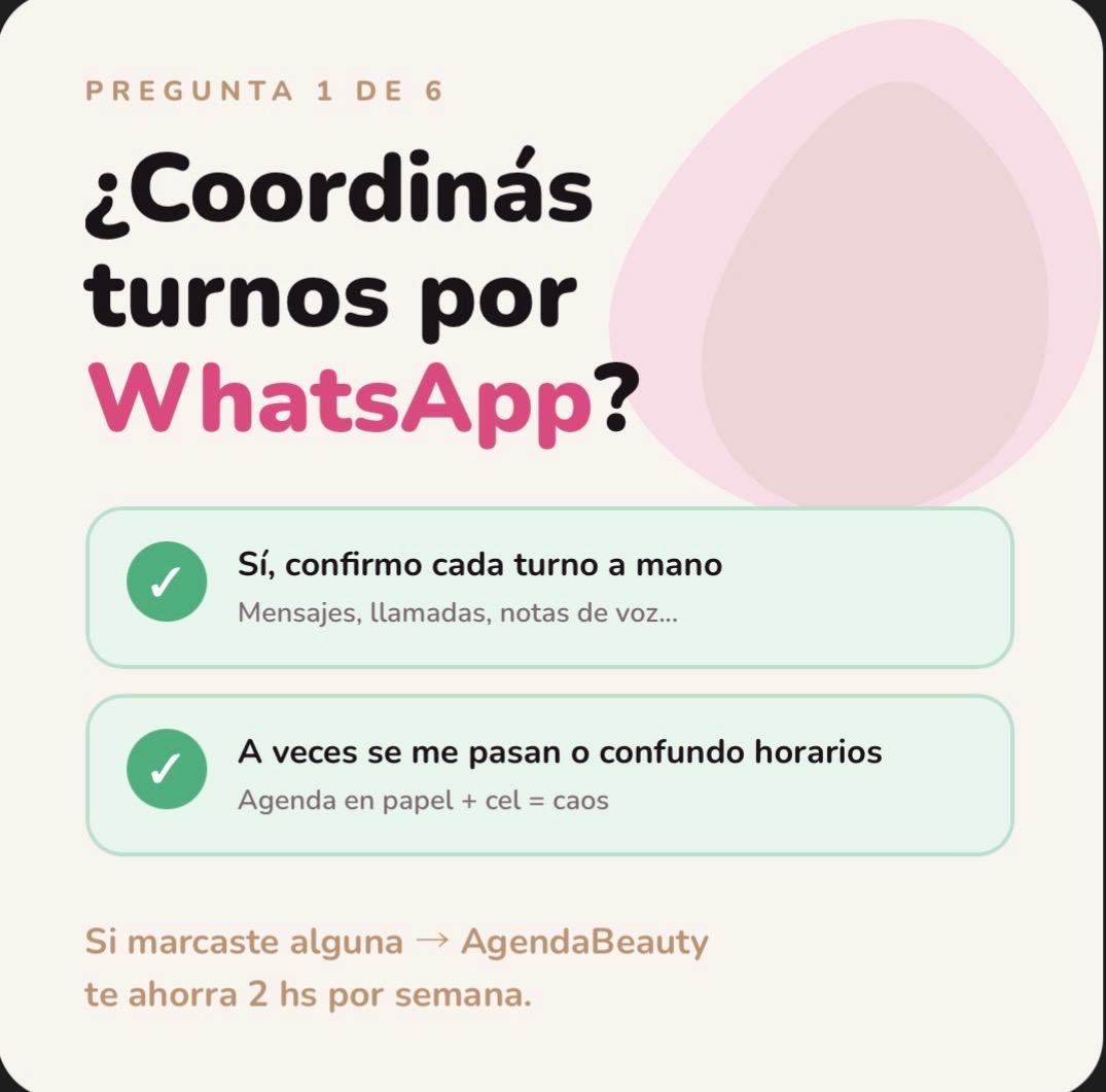 Dejar de agendar turnos por WhatsApp