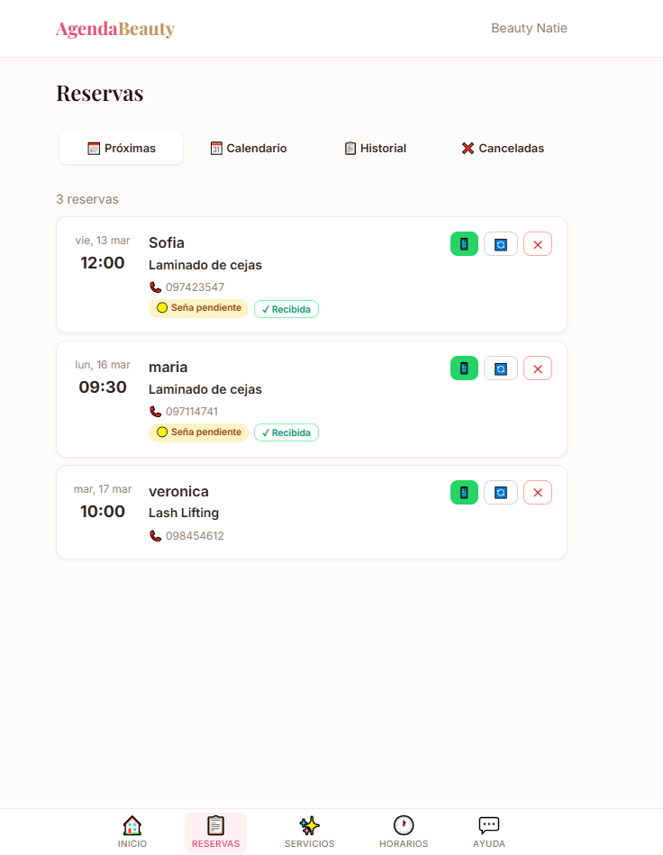 Recordatorios automáticos por WhatsApp para salón de belleza